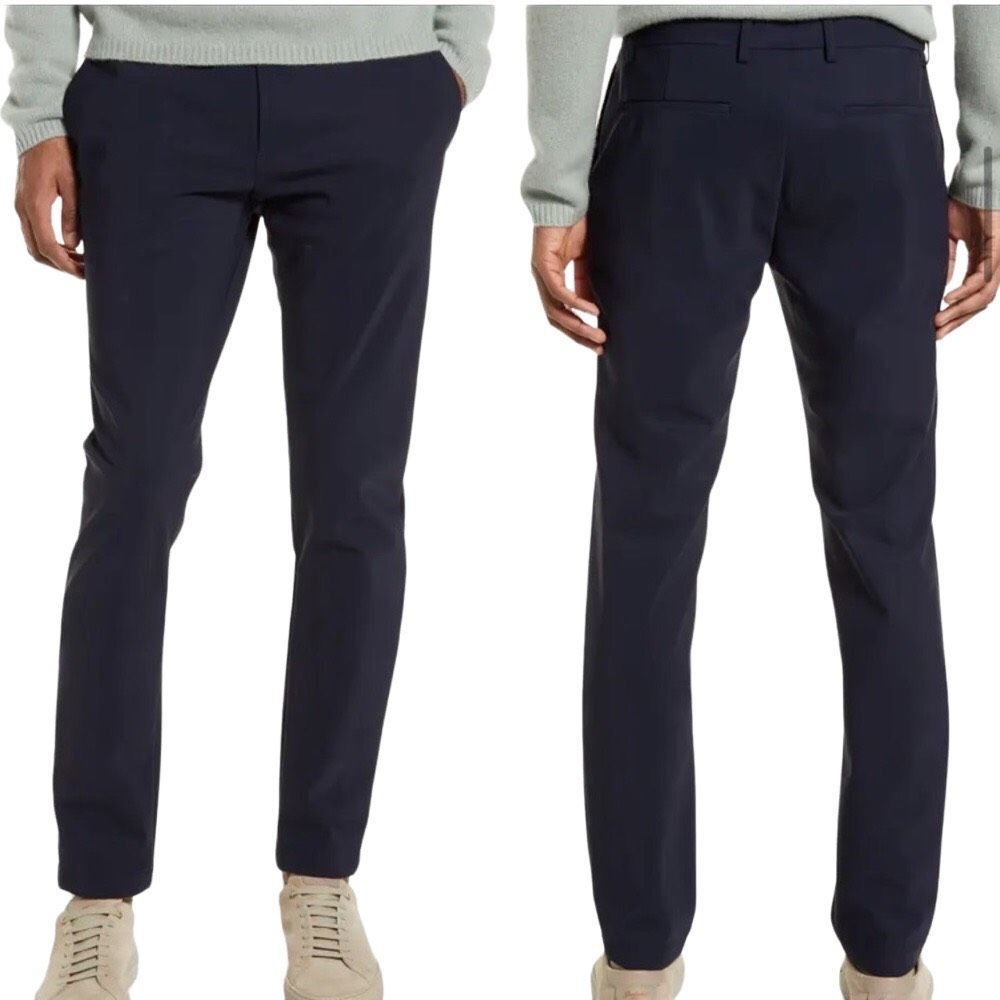 THEORY NWT Dark Blue Eclipse Heather Zaire SW ST Cotton S Flannel Pants 31